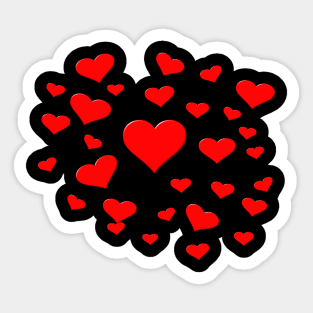 My hearts are for you design for valentine day Sticker